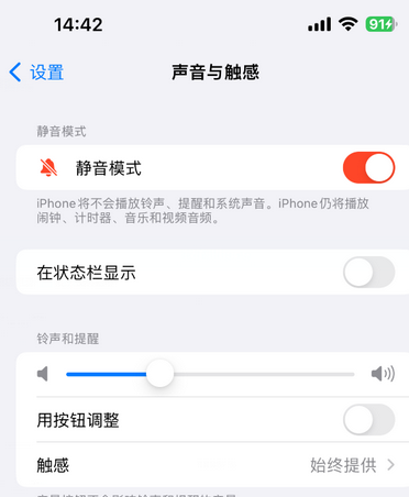 金湾苹果15Pro维修网点分享iPhone15Pro系列机型中隐藏静音图标 